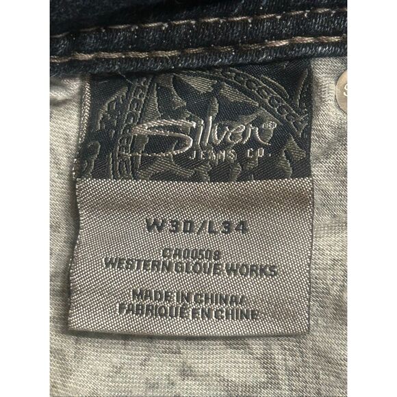 Silver Jeans Womens Size 30x34 Suki Boot Blue Denim (5799) - Picture 8 of 9